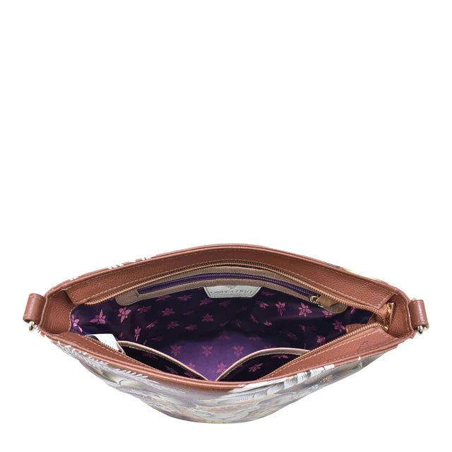 Anuschka leather tall bucket hobo bag leopard - Okotoks HC Pharmacy