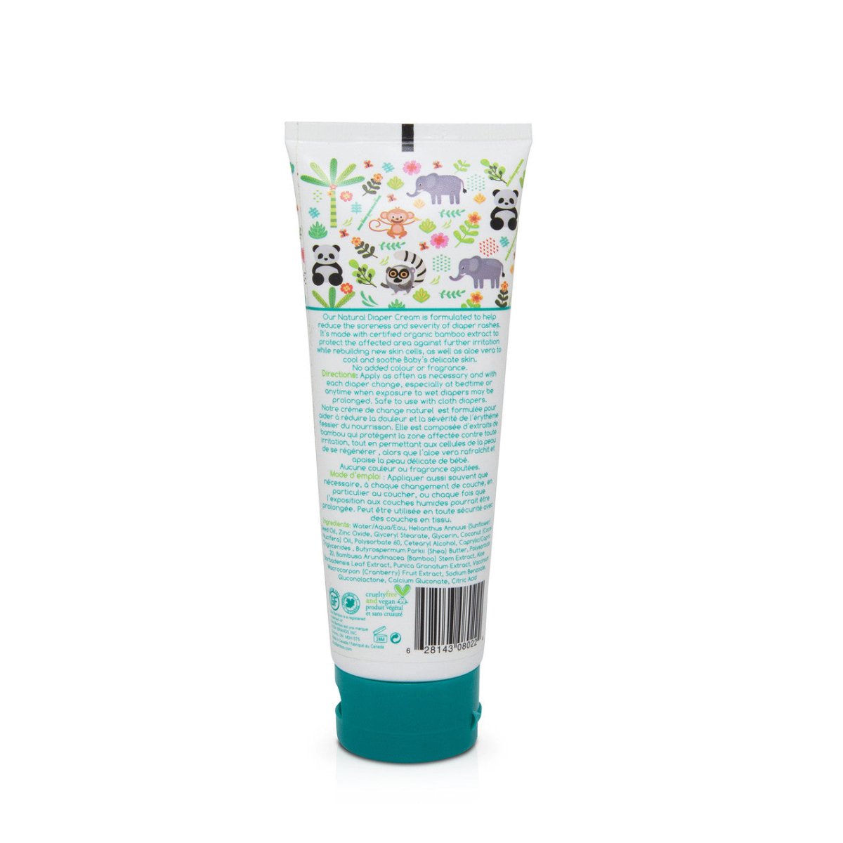 Tube of cream with a colorful label featuring animals on a white background - okotoks hc pharmacy