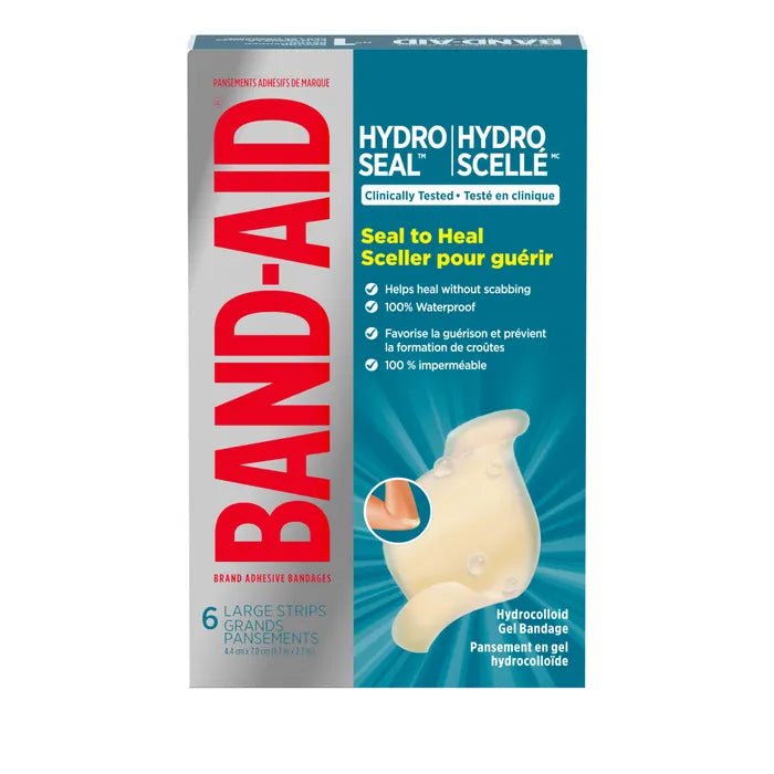 BAND-AID Hydro Seal bandage packaging on a white background - okotoks hc pharmacy