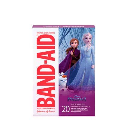 BAND-AID Disney Frozen II bandages packaging on a white background - okotoks hc pharmacy