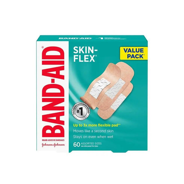 BAND-AID Skin-Flex bandages packaging on a white background - okotoks hc pharmacy