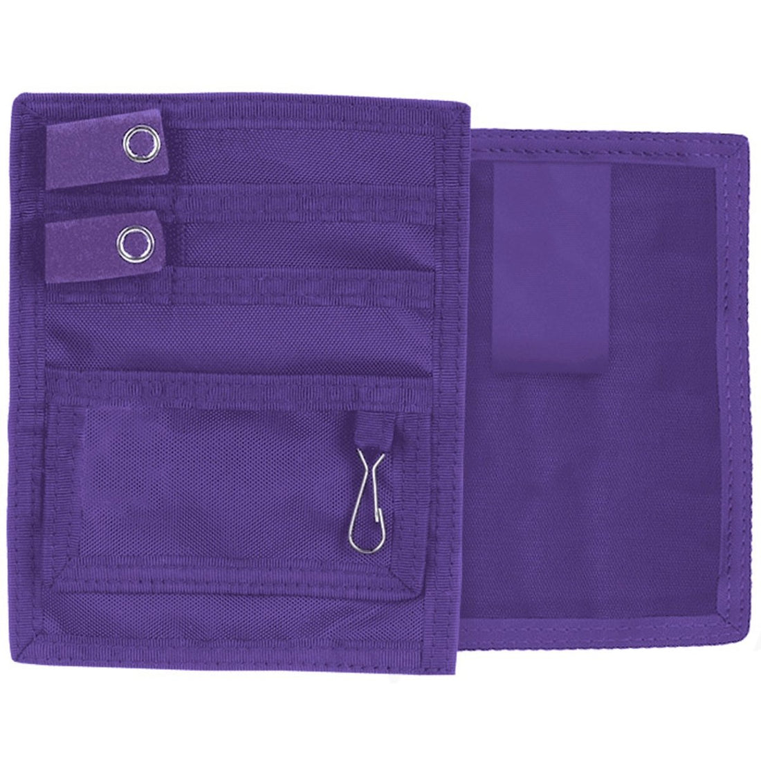 Purple organizer with multiple pockets on a white background - okotoks hc pharmacy