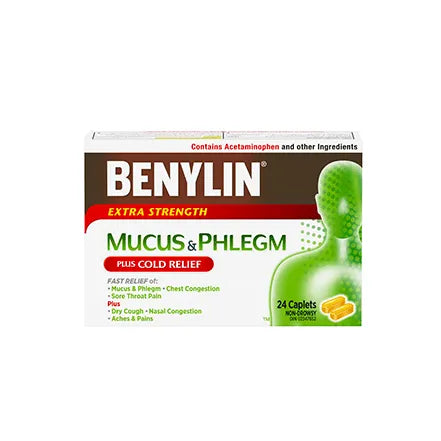 Benylin Mucus & Phlegm Extra Strength 24 Caplets - Okotoks HC Pharmacy