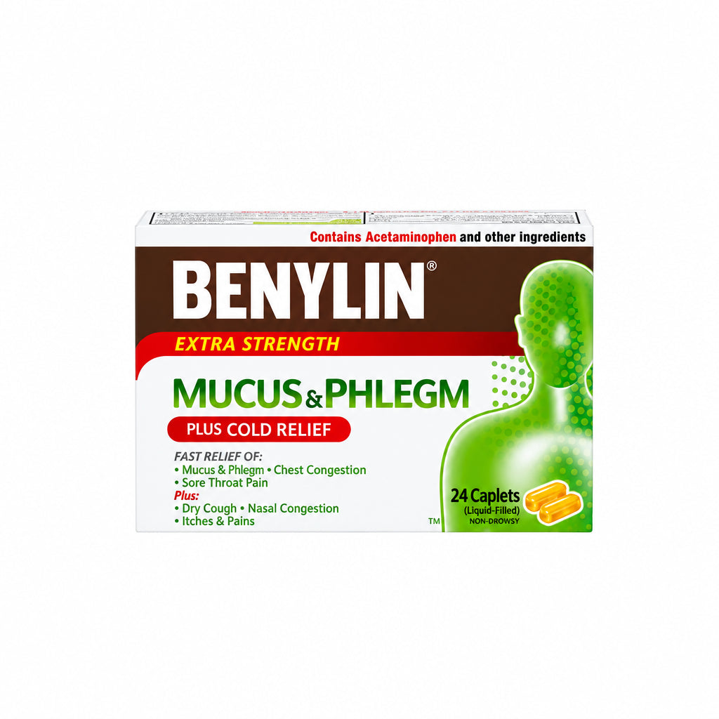 Benylin Mucus & Phlegm Extra Strength 24 Caplets - Okotoks HC Pharmacy