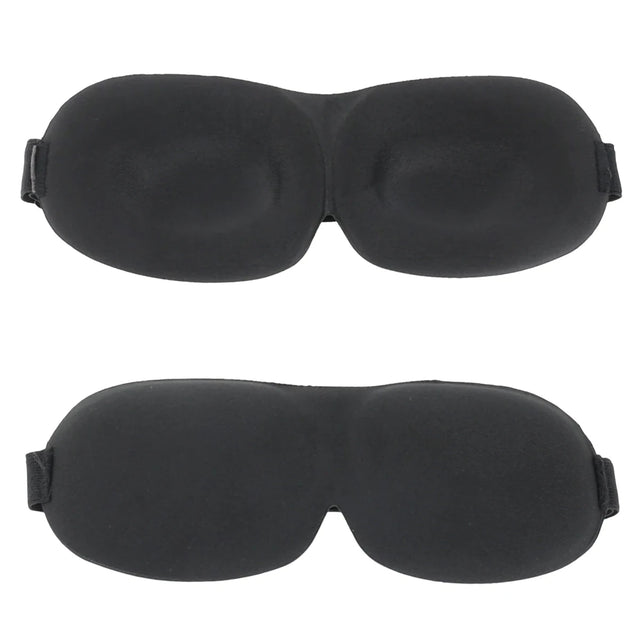 Two black sleep masks on a white background - okotoks hc pharmacy