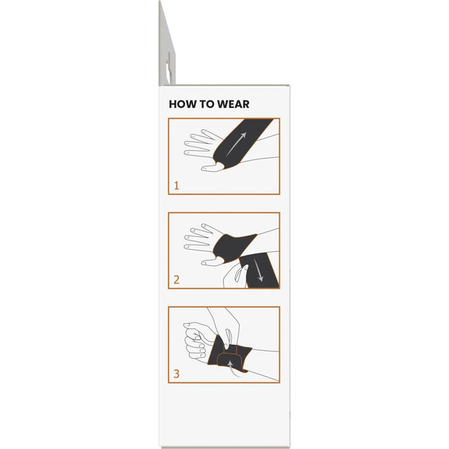 Instructions on how to wear a glove with step-by-step illustrations. - okotoks hc pharmacy