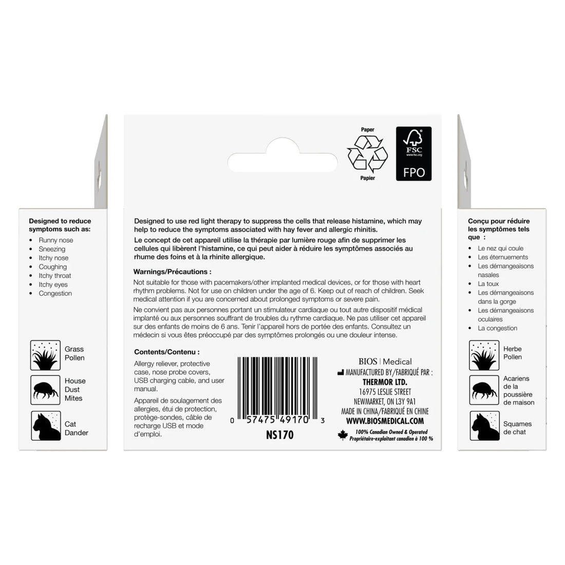 Product label with text and icons on a white background - okotoks hc pharmacy