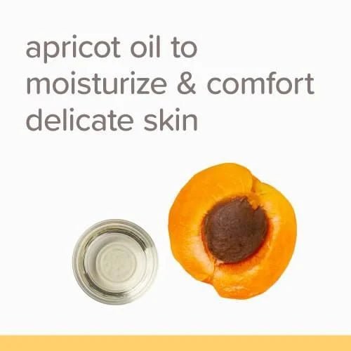 Apricot oil container with an apricot half on a white background - okotoks hc pharmacy