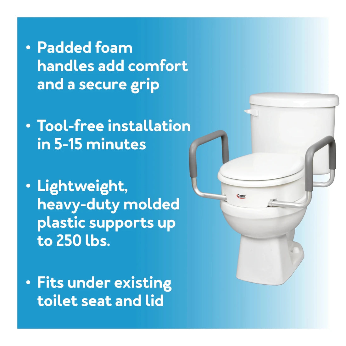 Carex Toilet Seat Elevator with Handles - okotoks hc pharmacy