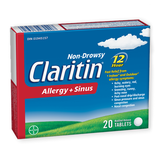 Claritin allergy + sinus 20 tablets - Okotoks HC Pharmacy