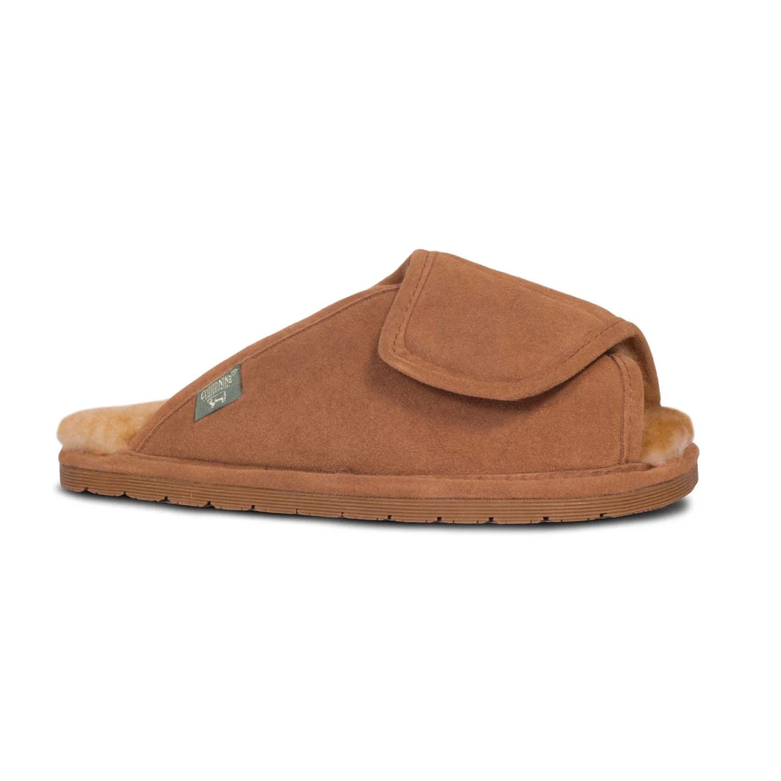 Brown slipper on a white background - okotoks hc pharmacy