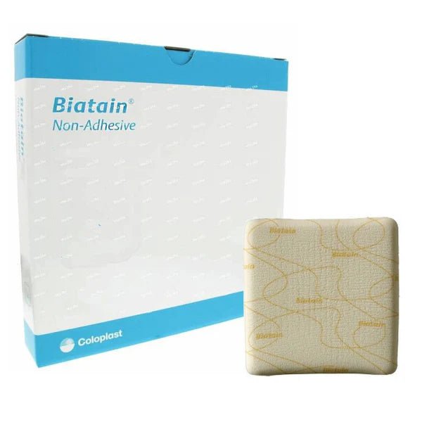 Biatain non-adhesive bandage packaging with a single bandage on a white background - okotoks hc pharmacy
