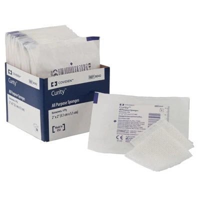 Curity all-purpose sponges packaging on a white background - okotoks hc pharmacy