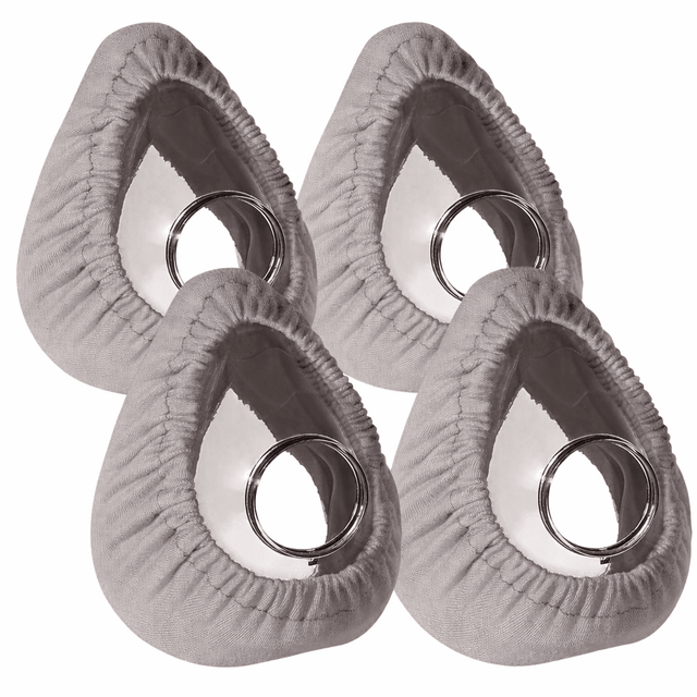 Four gray cpap mask liners on a white background - okotoks hc pharmacy
