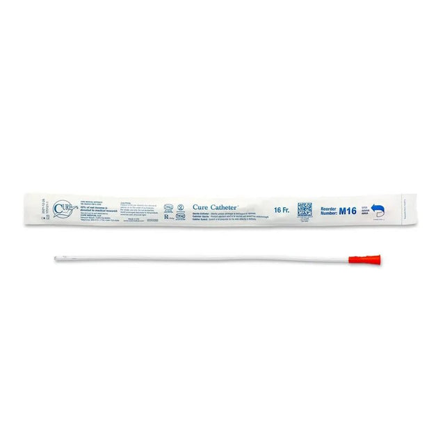Cure catheter with packaging on a white background - okotoks hc pharmacy