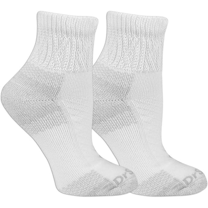 Two white socks on a white background - okotoks hc pharmacy