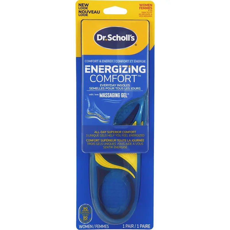Dr. Scholl's Energizing Comfort packaging on a white background - okotoks hc pharmacy