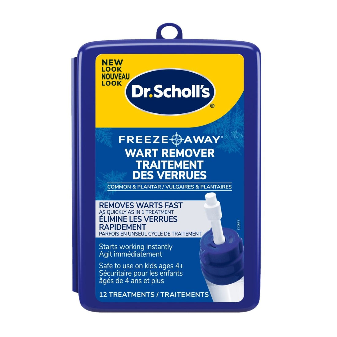 Dr. Scholl's Freeze Away Wart Remover packaging on a white background - okotoks hc pharmacy