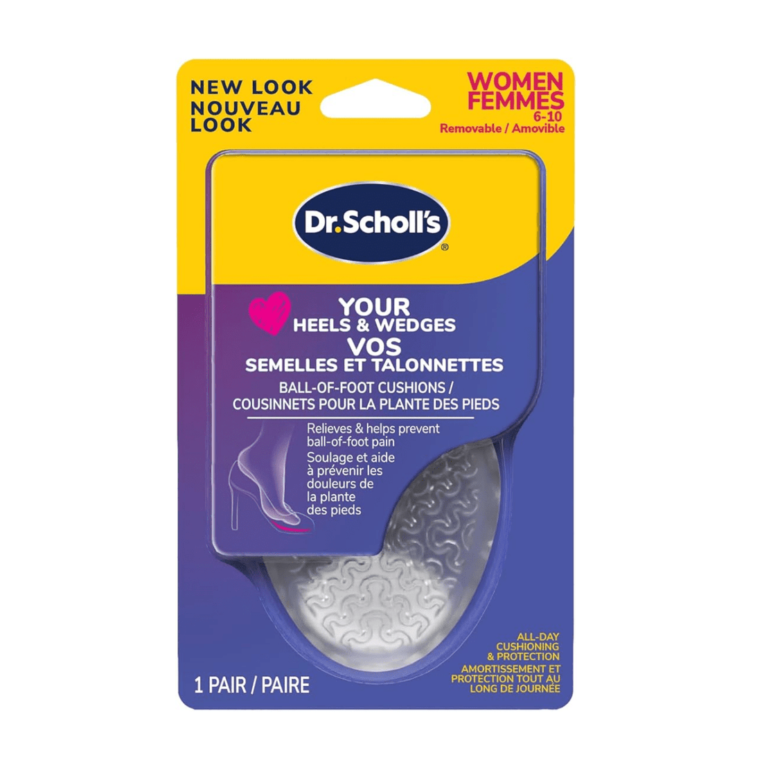 Dr. Scholl's heel pads packaging on a white background - okotoks hc pharmacy
