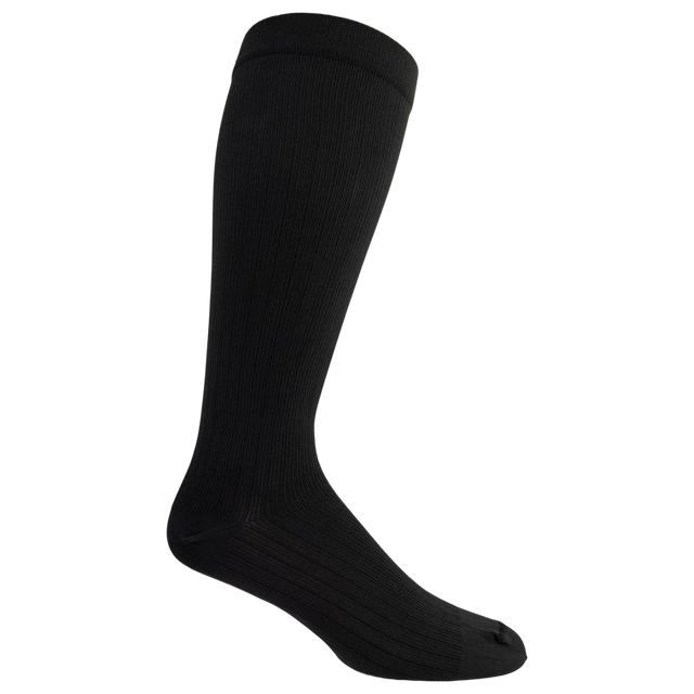 Black knee-high sock on a white background - okotoks hc pharmacy