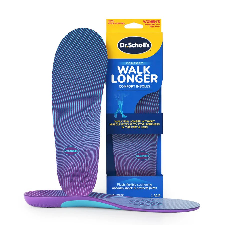 Dr. Scholl's comfort insole with packaging on a white background - okotoks hc pharmacy