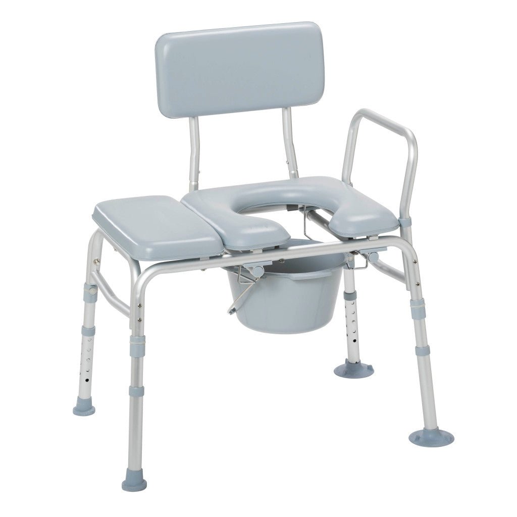 Medical commode chair with a seat and backrest on a white background - okotoks hc pharmacy