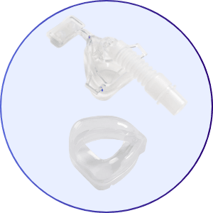 Clear plastic medical device on a light blue background - okotoks hc pharmacy