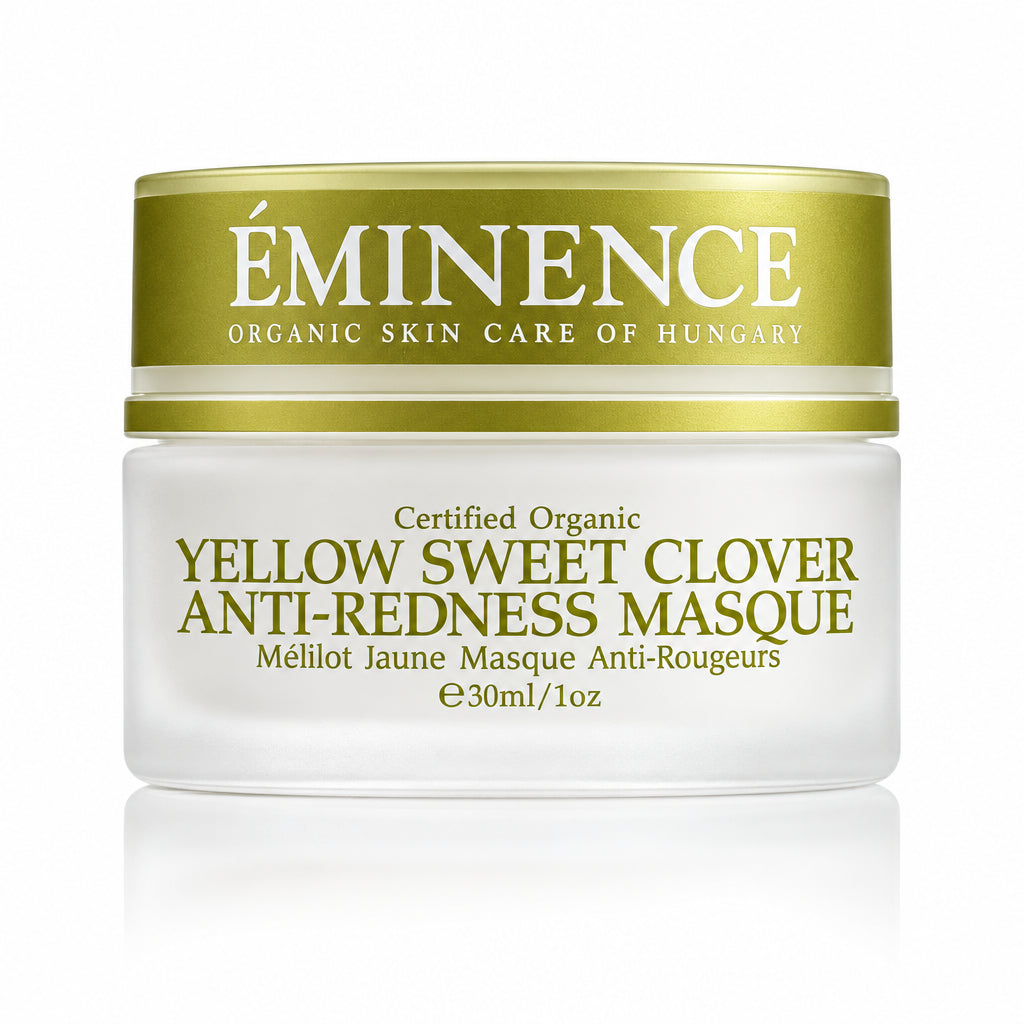 Eminence Yellow Sweet Clover Anti-Redness Masque jar on a white background - okotoks hc pharmacy