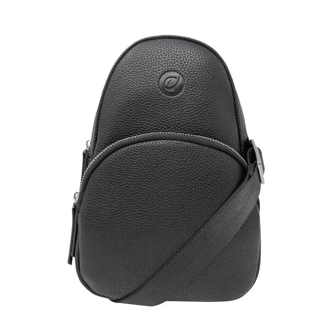 Black crossbody bag on a white background - okotoks hc pharmacy