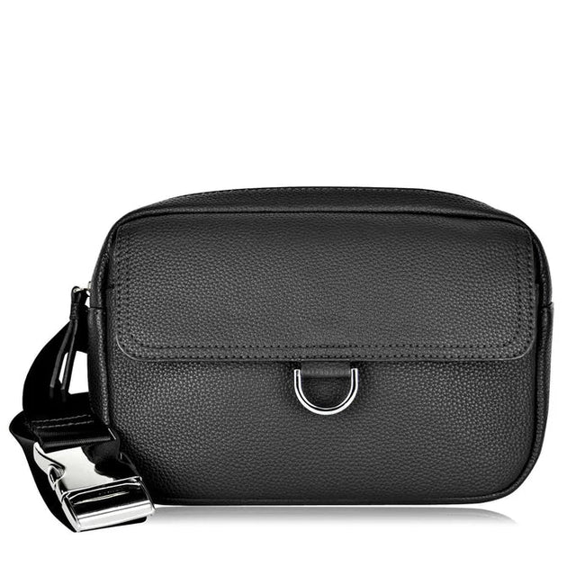 Black crossbody bag on a white background - okotoks hc pharmacy