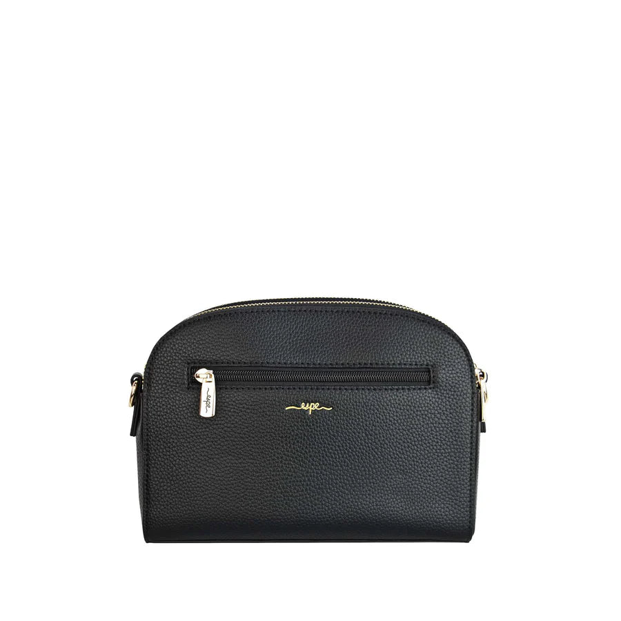 Black handbag with a visible brand logo on a white background - okotoks hc pharmacy