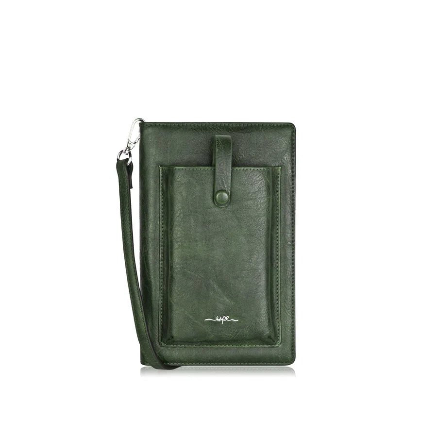 Green phone pouch with strap on a white background - okotoks hc pharmacy