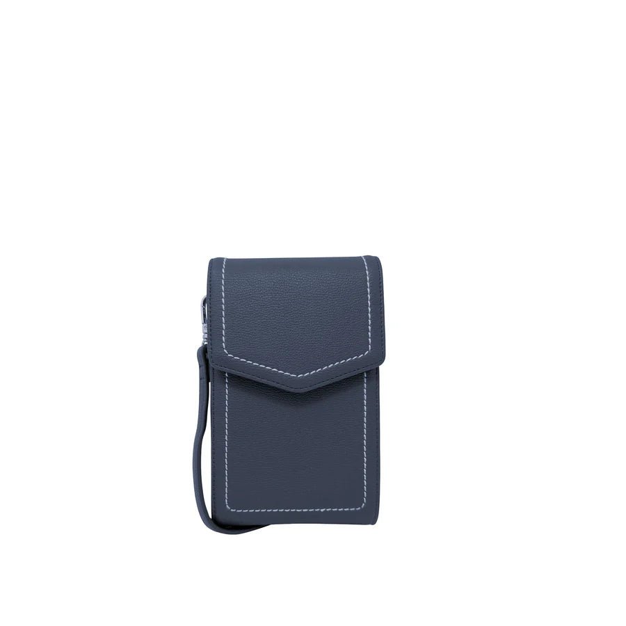 Small blue pouch with a strap on a white background - okotoks hc pharmacy