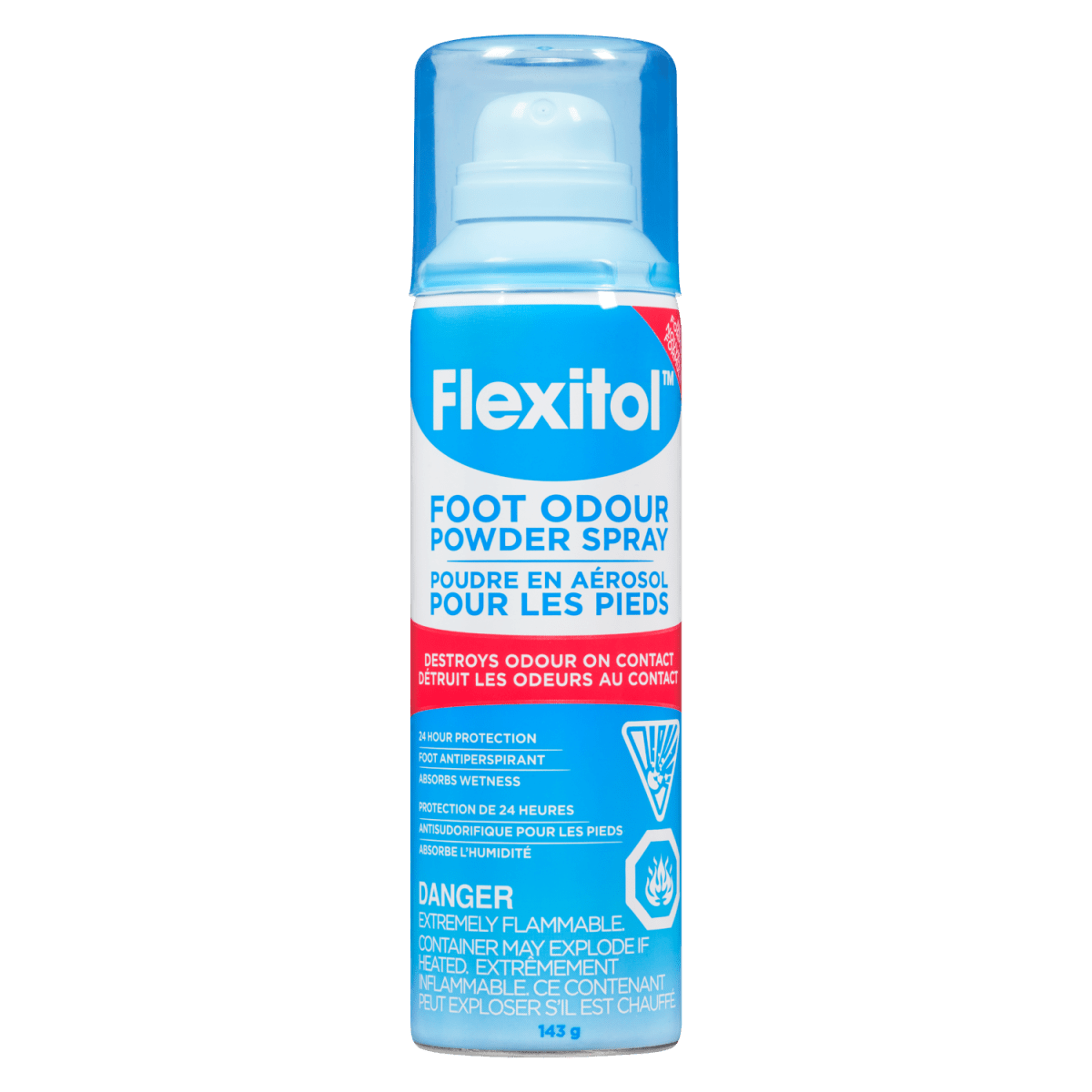 Flexitol Foot Odour Powder Spray 143G - Okotoks HC Pharmacy