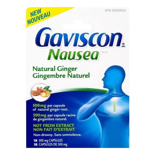 Gaviscon Nausea Ginger 18 500mg CPLT - #shop_name