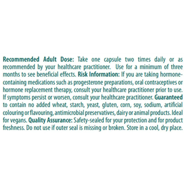 Text on a white background providing information about a recommended adult dose and product details. - okotoks hc pharmacy