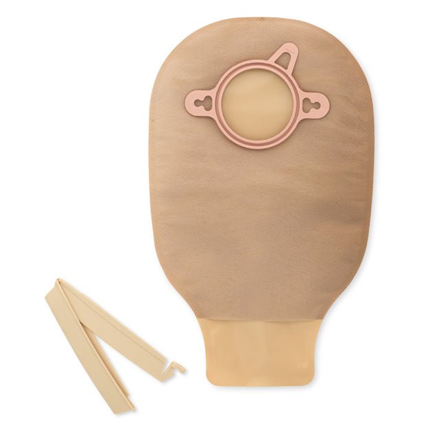 Hollister New Image™ Two-Piece Drainable Mini Ostomy Pouch – Clamp Closure, Beige - Okotoks HC Pharmacy