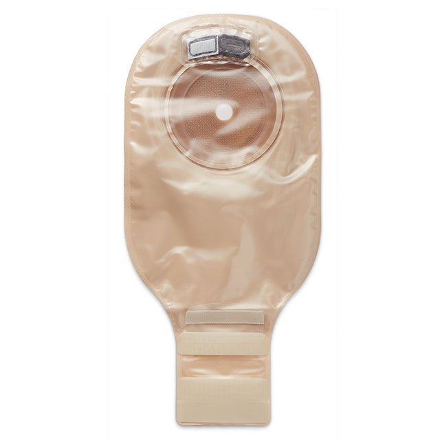 Hollister Premier™ 1-Piece Drainable Ostomy Pouch – Soft Convex CeraPlus™ Barrier with Filter 7/8" (22mm) Beige with Viewing Option - HOL 8961 - Okotoks HC Pharmacy