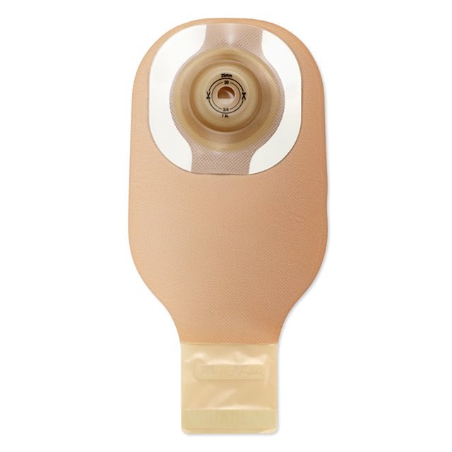 Hollister Premier™ 1-Piece Drainable Ostomy Pouch – Soft Convex CeraPlus™ Barrier with Filter 7/8" (22mm) Beige with Viewing Option - HOL 8961 - Okotoks HC Pharmacy
