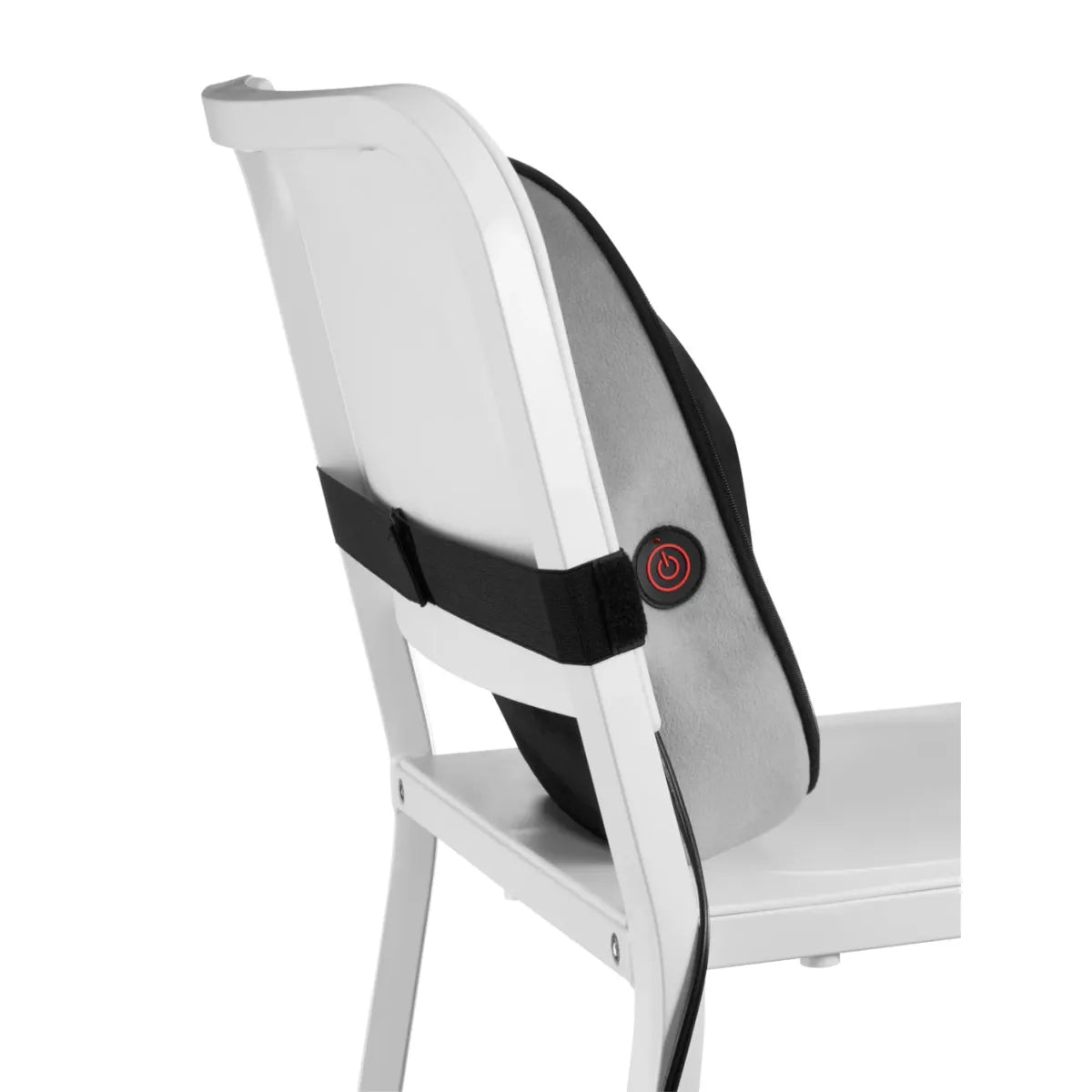 Chair with a gray cushion and black strap on a white background - okotoks hc pharmacy