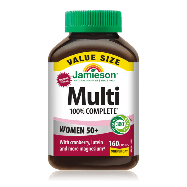 Jamieson 100% Complete Multi Women 50+ 160 Caplets - Okotoks HC Pharmacy