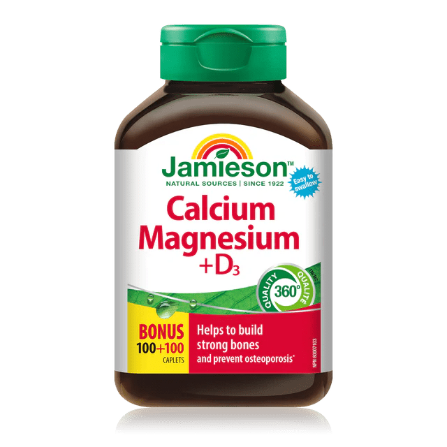 Jamieson calcium magnesium + d3 100+100 caplets - Okotoks HC Pharmacy