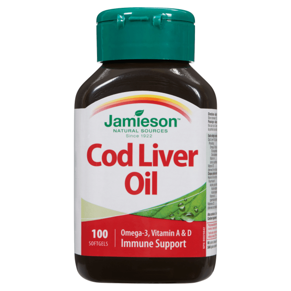 Jamieson Cod Liver Oil 100 Softgel - Okotoks HC Pharmacy