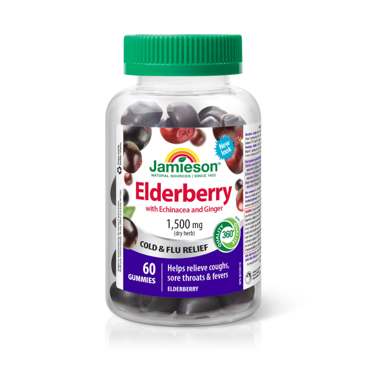 Jamieson Elderberry Cold & Flu with Echinacea & Ginger 60 Gummies - Okotoks HC Pharmacy