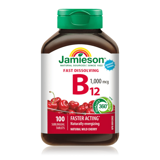Jamieson vitamin b12 1000mcg 100 sublingual tablets - Okotoks HC Pharmacy