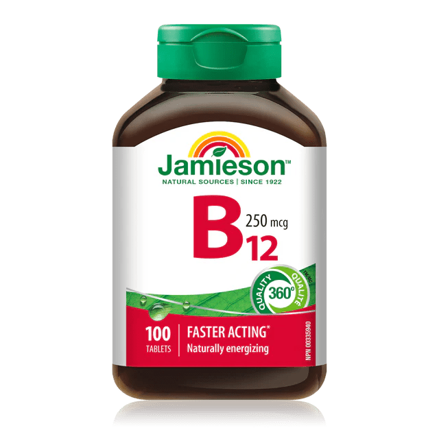 Jamieson vitamin b12 250 mcg 100 tabs - Okotoks HC Pharmacy