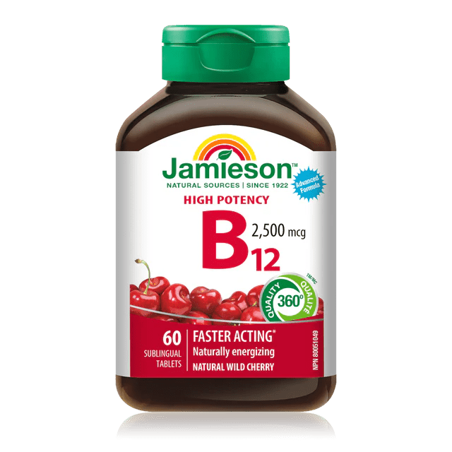 Jamieson vitamin b12 fast dissolving 2500mcg 60 tablets - Okotoks HC Pharmacy