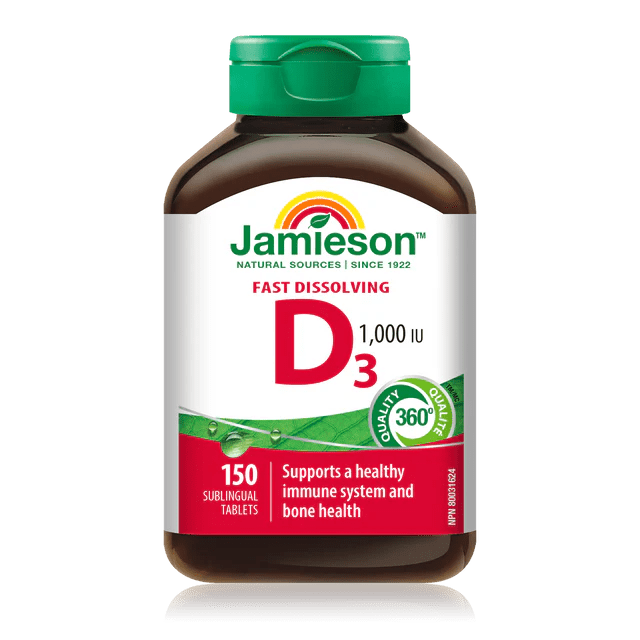 Jamieson vitamin d3 fast dissolving 1000iu 150 tablets - Okotoks HC Pharmacy