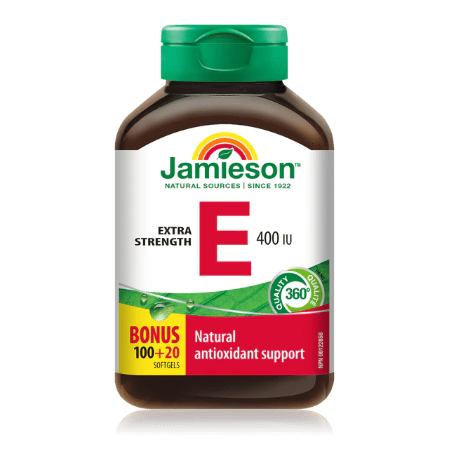 jamieson vitamin e 400iu 100+20 softgels - Okotoks HC Pharmacy