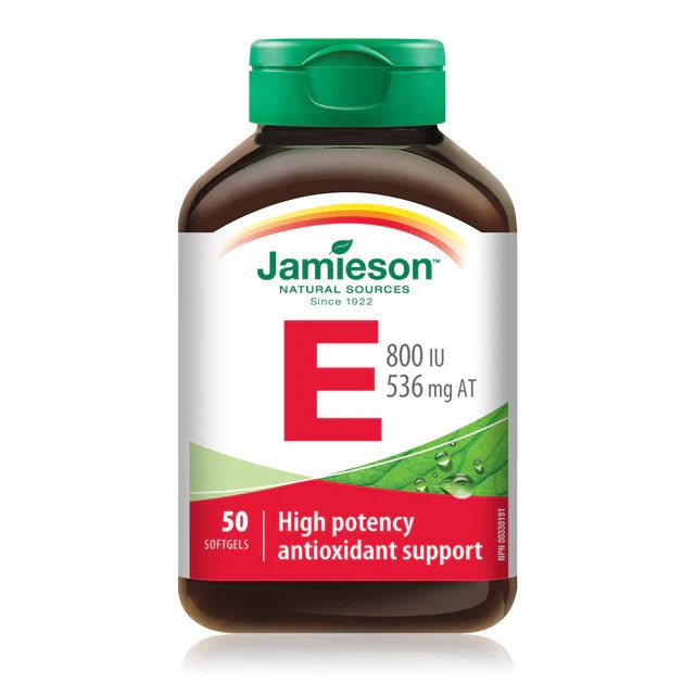 Jamieson vitamin e 800iu 50 softgels- Okotoks HC Pharmacy